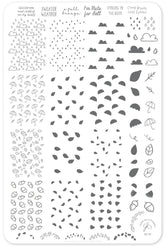 Fallpaper - Singing in the Rain (CjS-131)  - Clear Jelly Stamping Plate